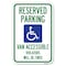 Signmission Reserved Parking Van Accessible Violato Heavy-Gauge Aluminum Sign, 12" x 18", A-1218-23000 A-1218-23000 - alternate 1